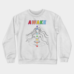 Chakra Meditate Awake Crewneck Sweatshirt